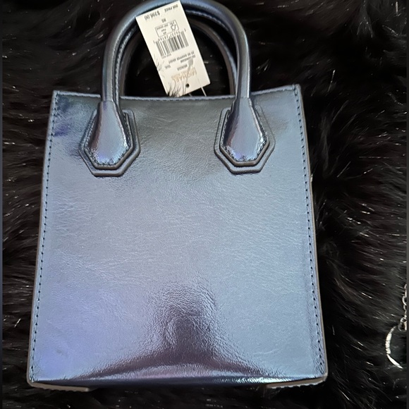 Michael Kors Extra Small Patent Crossbody Bag in Metallic Blue - Picture 3 of 3